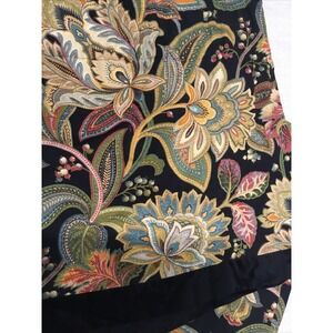 biltmore for your home Window  valance 19x79 black Blue floral paisley luxury...